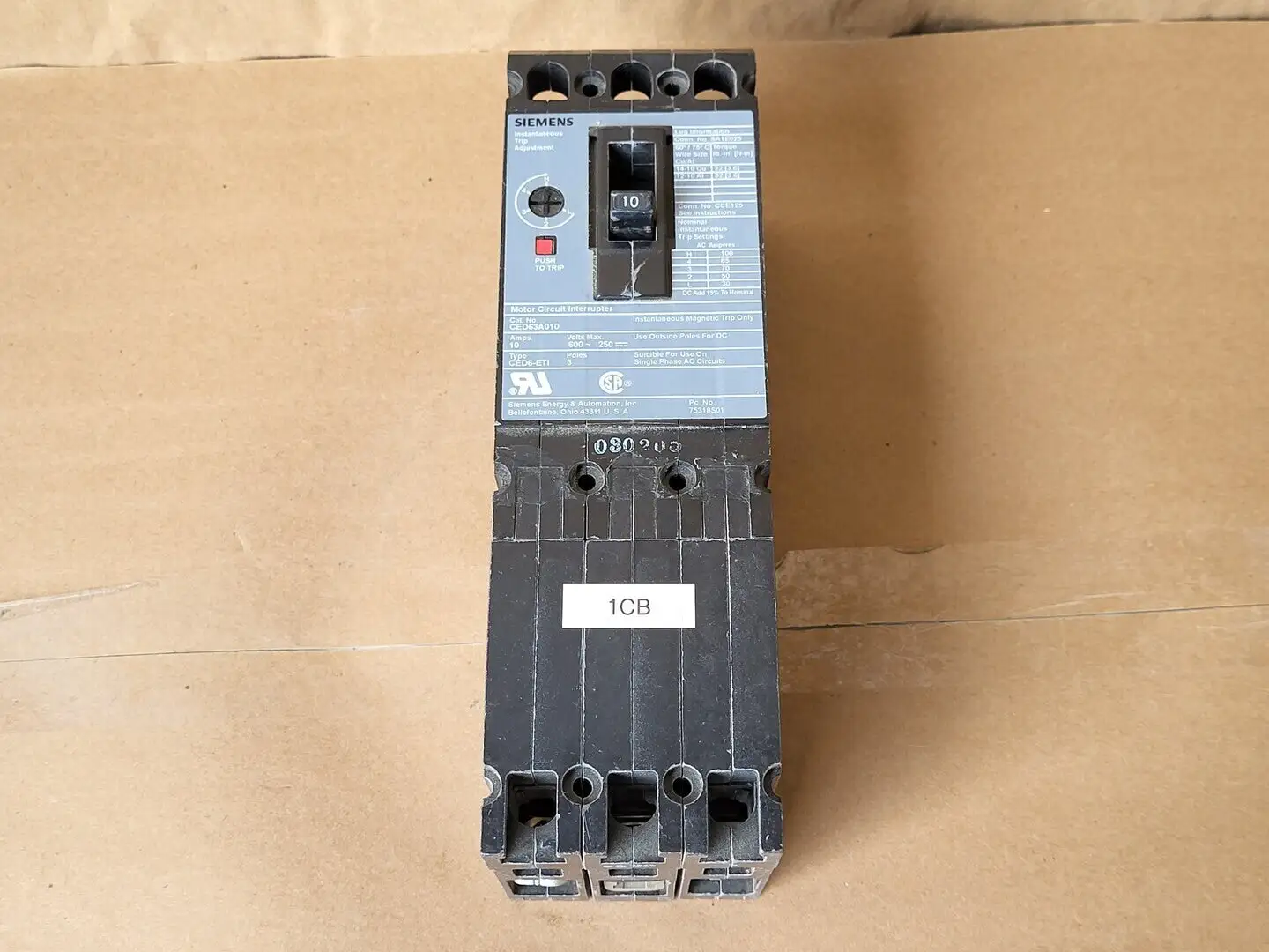 USED SIEMENS CED63A010