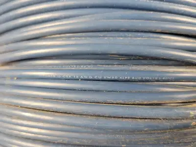 600V  Stranded Copper Wire RW90 XLPE, 12 AWG , 7 Conductors