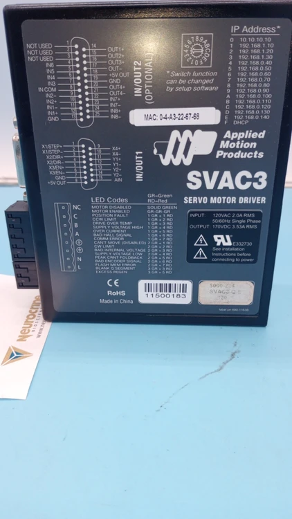 Used APPLIED MATERIAL PRODUCTS SVAC3-Q-E120 Servo Drives Arizona US | ASSET CONVERSION SPECIALISTS, INC. #320995