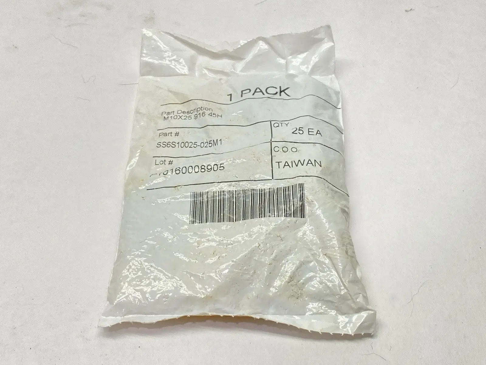 SS6S10025-025M1 | Alloy Steel Cup-Tip Set Screw M10 x 1.5mm Thread 25mm L QTY 25- New