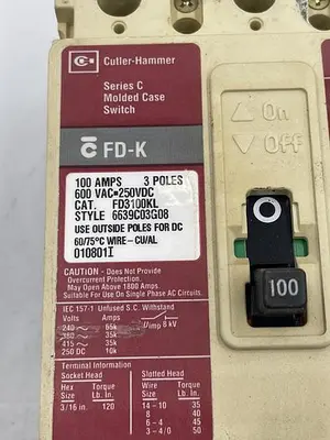 USED CUTLER HAMMER CUTLER HAMMER FD3100KL