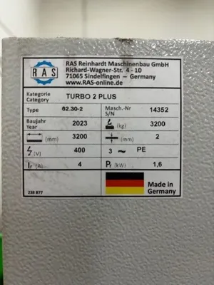 2023 RAS 62.30-2 TURBO 2 PLUS CNC Metal Folding Machine | Kennedy Machinery Sales, LLC (4)