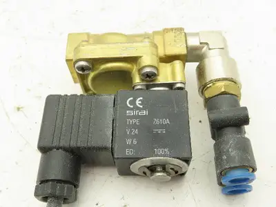 Sirai L180V17 Brass Solenoid Valve 3/8" BSP 2-Way Normally Closed 24V Coil