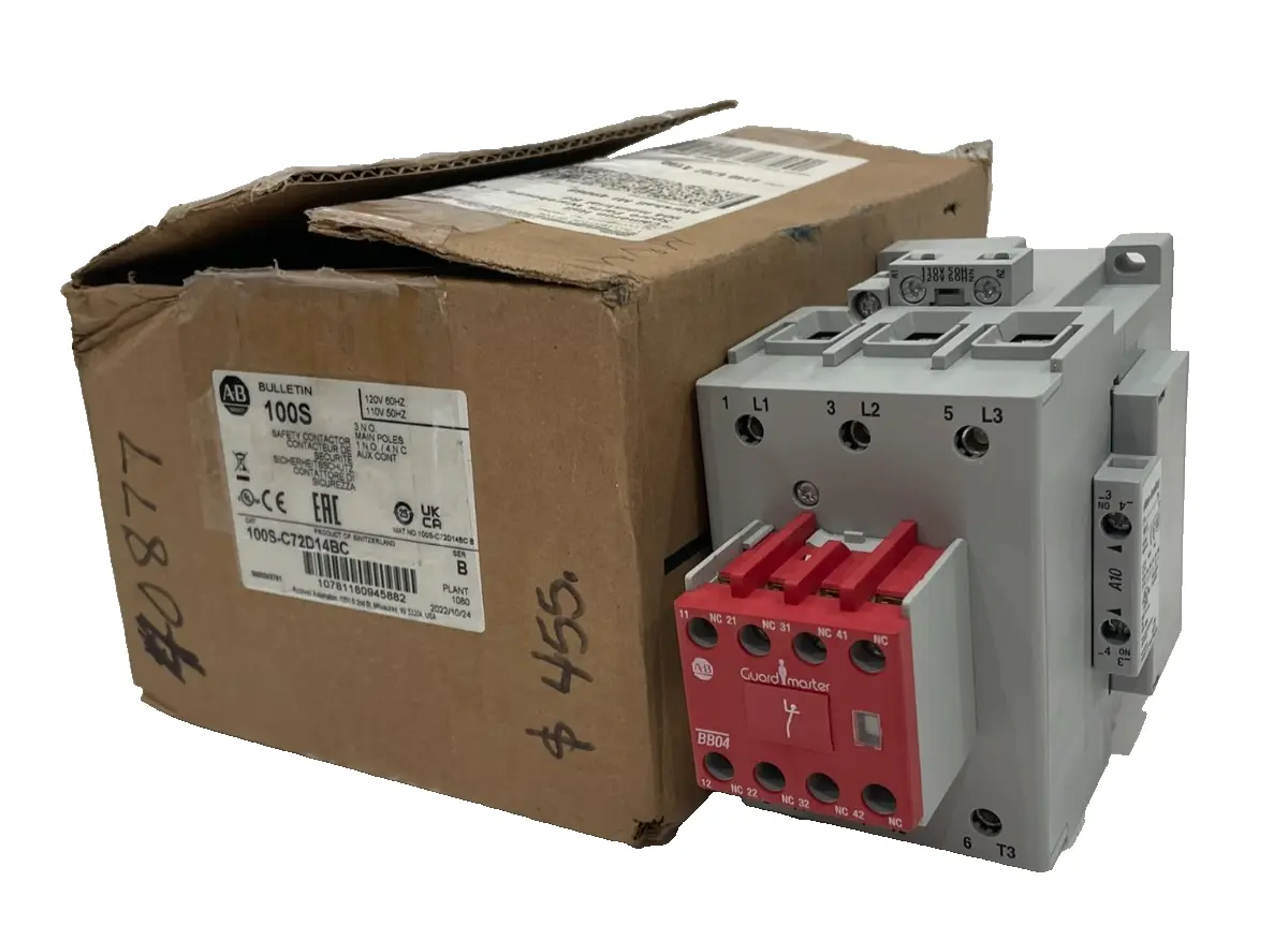 ALLEN BRADLEY 100S-C72D14BC CONTACTOR 110-12V 50/60HZ 100SC72D14BC NEW, SURPLUS