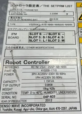 USED DENSO RC7M-VSA1-2NNP-NB-NNN