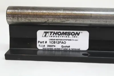 Thomson Industries 1CB12FAO Bearing Block w/Rail