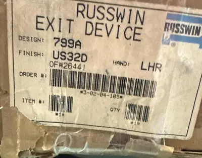 New | in-Stock CORBIN RUSSWIN ED799A US32D LHR Misc Electrical & Power Parts Ohio US | Surplus Asset Holdings #1243037