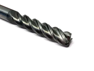USED ACCUPRO SQUARE END MILL: 3/8" DIA, 1-3/4" LOC, 4 FLUTE, SOLID CARBIDE