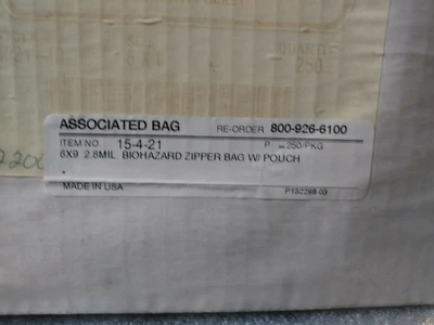 NEW ASSOCIATED BAG ITEM # 15-4-21