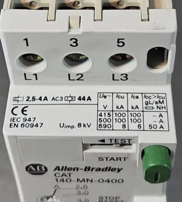 Allen-Bradley 140-MN-0400 Motor Starter. loc4D25