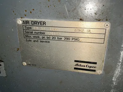 Used 1991 ATLAS COPCO FD 30 Refrigerated Air Compressor Dryers Ohio US | HGR 24 #1460586