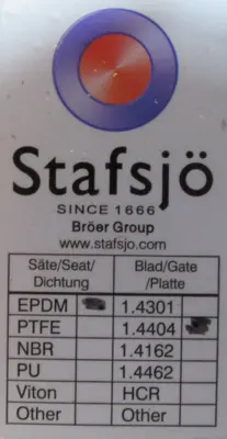NEW STAFSJO WFE030IU9P00 KNIFE GATE VALVE 12" WB14E/SC200 SEC.200-320M