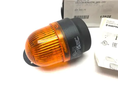 USED WERMA PERMANENT LED BEACON BM 24V AC/DC YELLOW