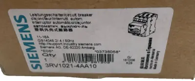 NEW SIEMENS 3RV1021-4AA10 MOTOR PROTECTOR 3RV10214AA10