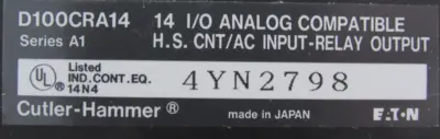 NEW CUTLER HAMMER D100CRA14 PROGRAMMABLE CONTROLLER
