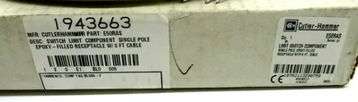 NEW CUTLER HAMMER E50RAS LIMIT SWITCH COMPONENT SINGLE POLE 8 FOOT CABLE