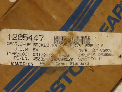 Boston Gear 1205447 Spur Gear Spoked 66 Teeth 7/8" Bore 12P Pitch YD66 No Keyway