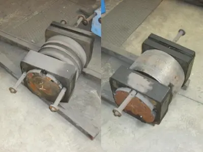 USED FAVRIN 100 TON PLATEROLL / DISH END FORMING