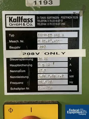 USED KallFass Gmbh & Co. Kallfass L-Bar sealer, Model Universa 5050