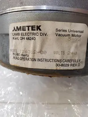 AMETEK 116312-00 VACUUM MOTOR