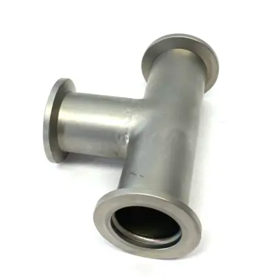 USED AGILENT STAINLESS STEEL TEE FITTING, NW25, 1.97 INCH CLEARANCE