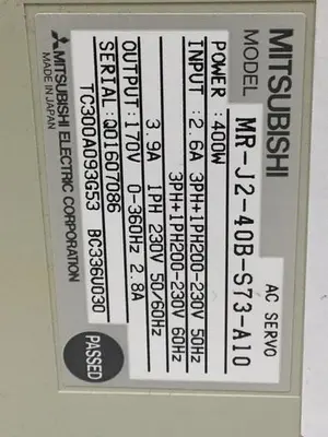 USED MITSUBISHI MR-J2-40B-S73-A10