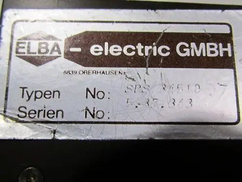 Used ELBA _UNKNOWN_ Power Supplies | Arrow Industrial #559943