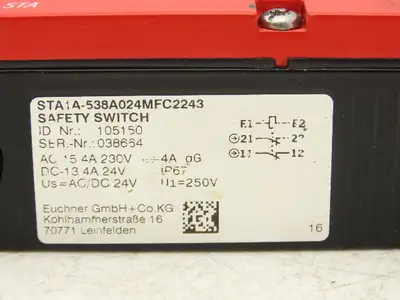 Used EUCHNER _UNKNOWN_ Relays & Switches Indiana US | Arrow Industrial #1408323