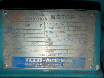 USED TECO-WESTINGHOUSE 400HP