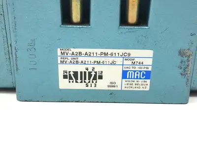 Solenoid Pilot Operated Valve | MAC Valves MV-A2B-A211-PM-611JC9  w/ Solenoids - Used