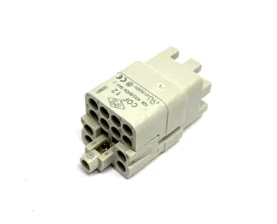 CQF 12,CQF-12 | ILME CQF 12 Female Crimp Connector Insert 12-Pole + PE 10A LOT OF 6 - New