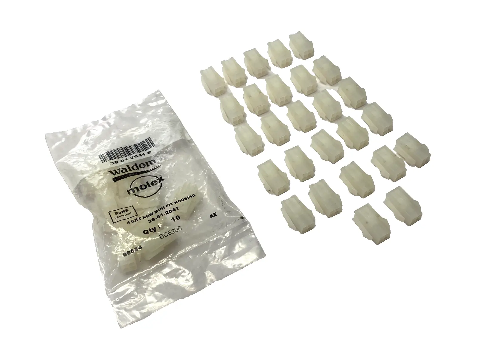 New | in-Stock Molex Panel Mount Mini Fit Connector 4-Pin LOT OF 37 Disconnects Michigan US | Maverick Industrial Sales #1392118