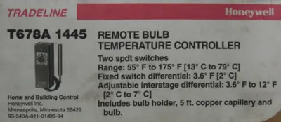NEW HONEYWELL T678A-1445 REMOTE TEMPERATURE CONTROLLER T678A1445