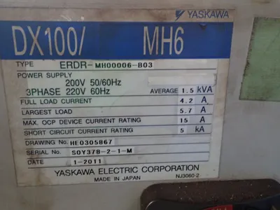 USED 2011 YASKAWA ELECTRIC MH6