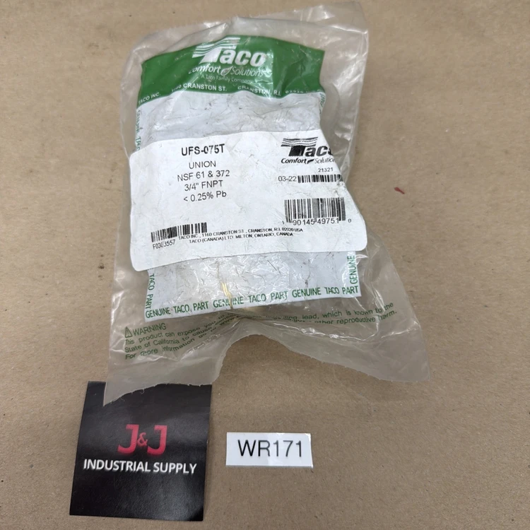 New | in-Stock Taco UFS-075T Electrical Fittings Indiana US | J&J Industrial Supply #872068