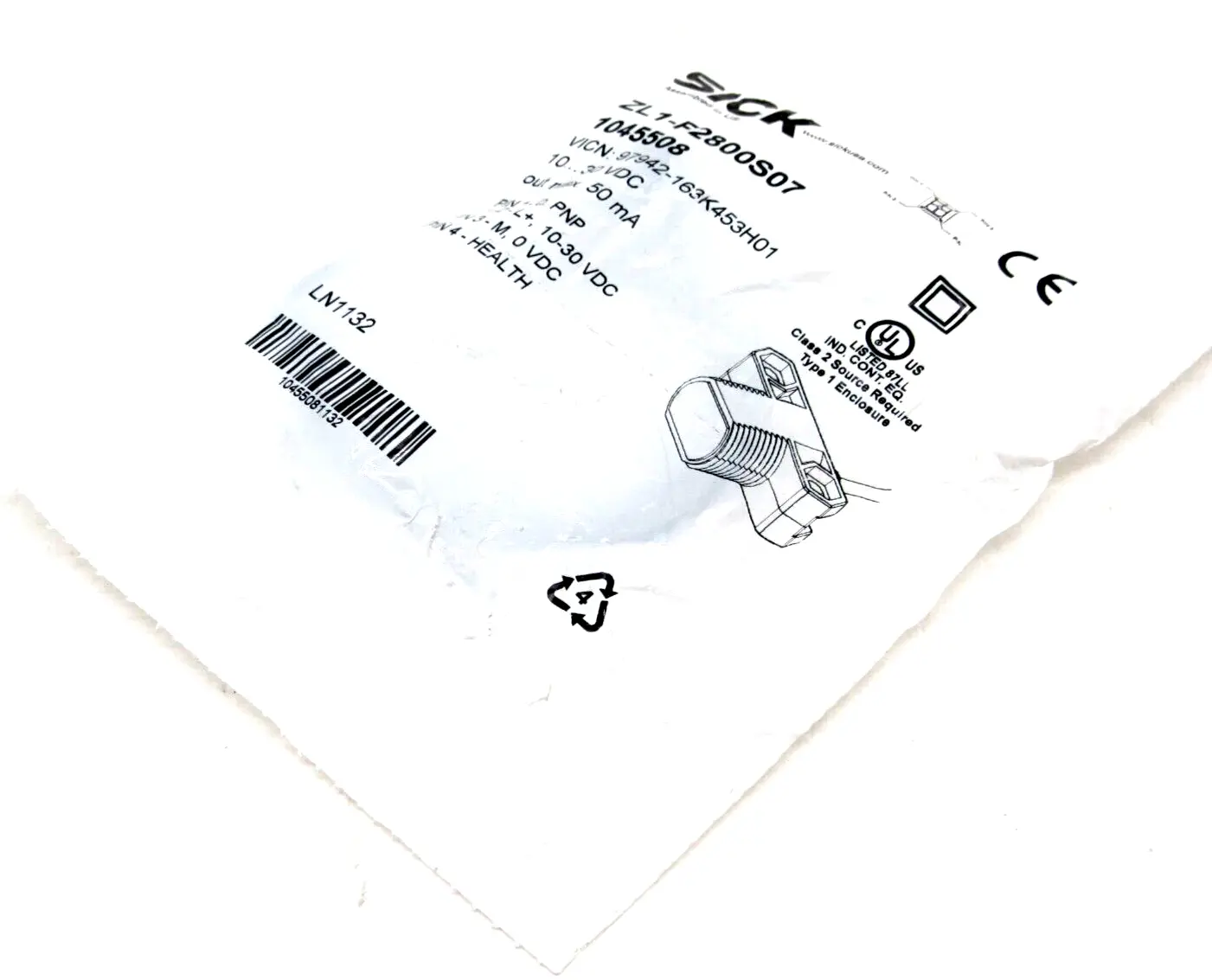 NEW SICK ZL1-F2800S07 PHOTOELECTRIC SWITCH 1045508 ZL1F2800S07