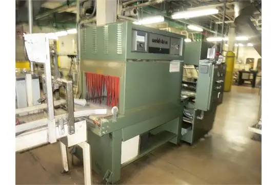 Weldotron 12080 tray wrapper, roller infeed, sealing jaws