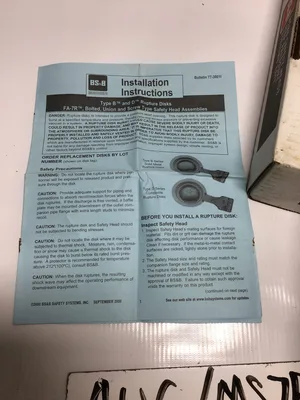 BS & B Safety Systems 4″ DV Rupture Disk 12880873-1 (LT1)