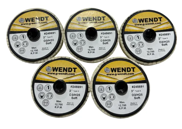 Wendt 3" Mini Felt Polishing Flap Disc Type S 5 Pack