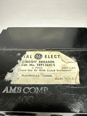 Used GE TEF136015 Circuit Breakers | Surplus Asset Holdings #1190246