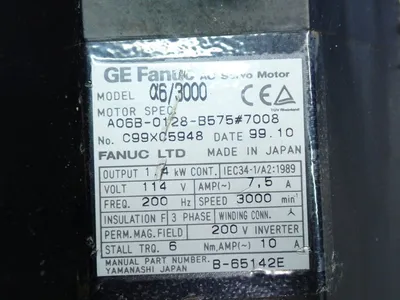 Used FANUC A06B0128B575#7008 Motors (misc) Ohio US | HGR 24 #887342