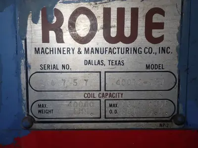 Used ROWE 40072DSJ Uncoilers Ohio US | HGR 24 #728679
