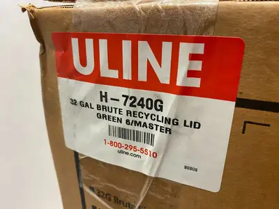 NEW U-LINE 32GAL BRUTE RECYCLING LIDS GREEN