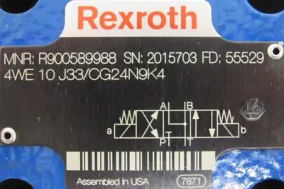NEW REXROTH 4WE-10-J33/CG24N9K4 DIRECTIONAL VALVE 4WE10J33/CG24N9K4 R900589988