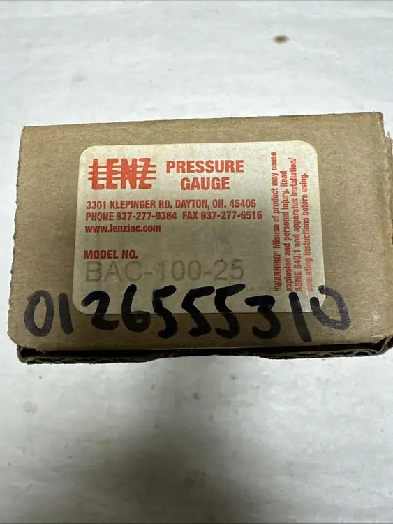 Used LENZ BAC-100-25 Universal Pressure Meters Ohio US | Surplus Asset Holdings #1240342