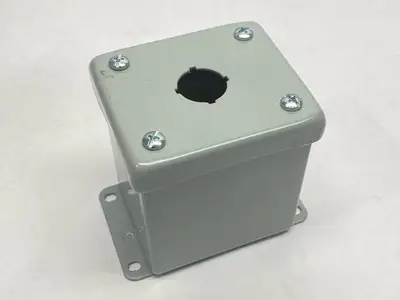 USED HOFFMAN NVENT DEEP PUSHBUTTON ENCLOSURES TYPE 12 1PB X 22.5MM GRAY STEEL