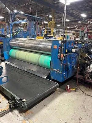 66" x 110" Mckinley 2 color Rotary Die Cutter