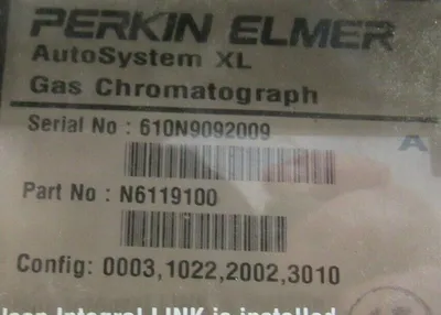USED PERKINS N6119100 AUTOSYSTEM XL GAS CHROMATOGRAPH