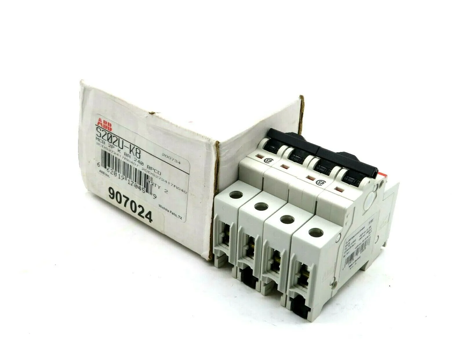 NEW 2 ABB S202U-K8 CIRCUIT BREAKER S202UK8