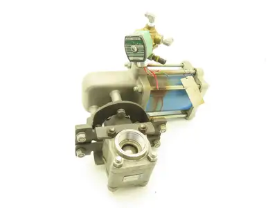 Jamesbury 2" 4AX 3600 MTA3 Stainless Ball Valve w/Pneumatic Actuator ST-200B